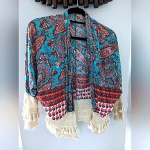 Bohemian Paisley Fringe Kimono